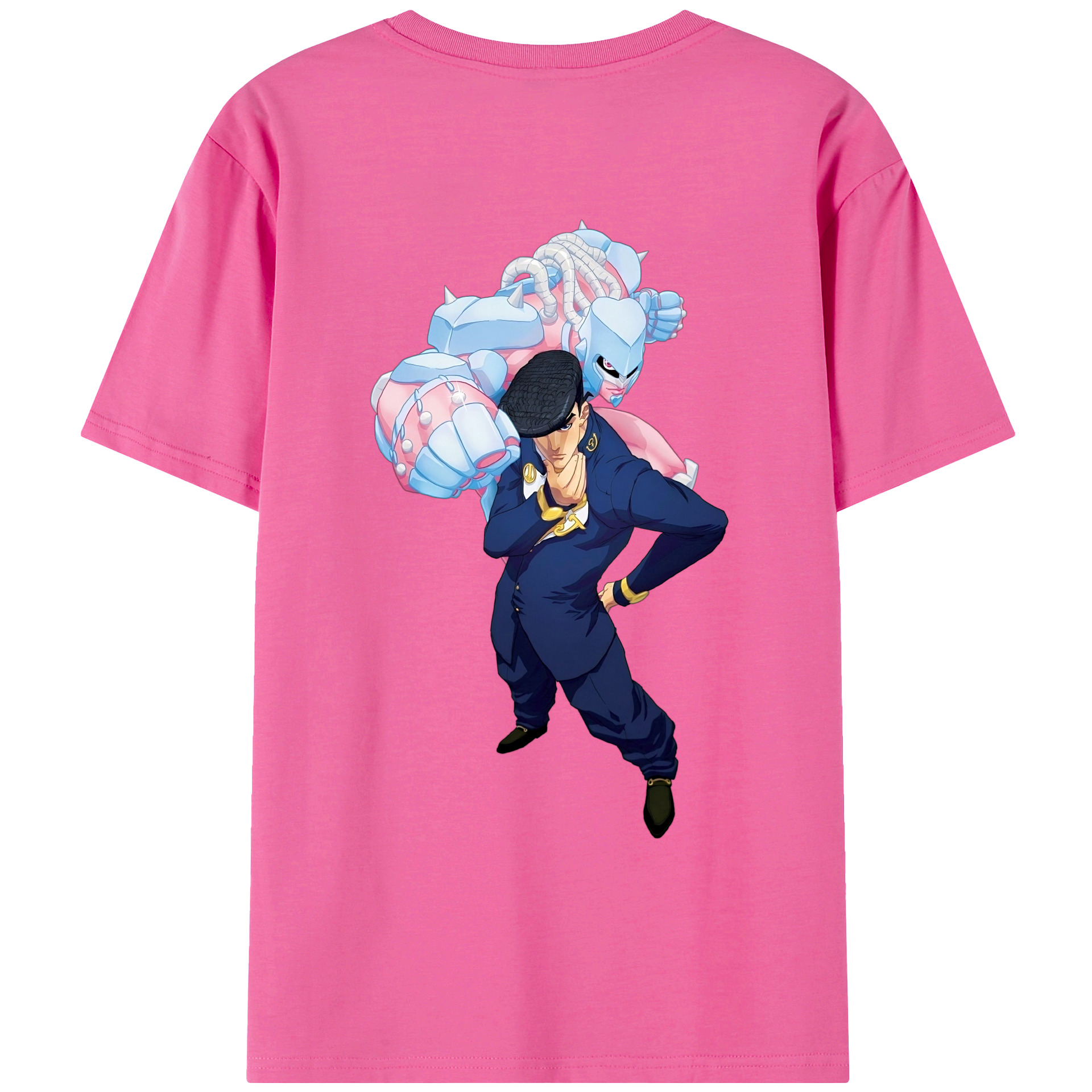 （画像用） ジョジョの奇妙な冒険 ひがしかた じょうすけ JoJo's Bizarre Adventure Higashikata Josuke レディース半袖Tシャツ(バックプリント)